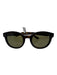Yves Saint Laurent Brown & Amber Acetate Round Frames Logo Sunglasses Brown & Amber