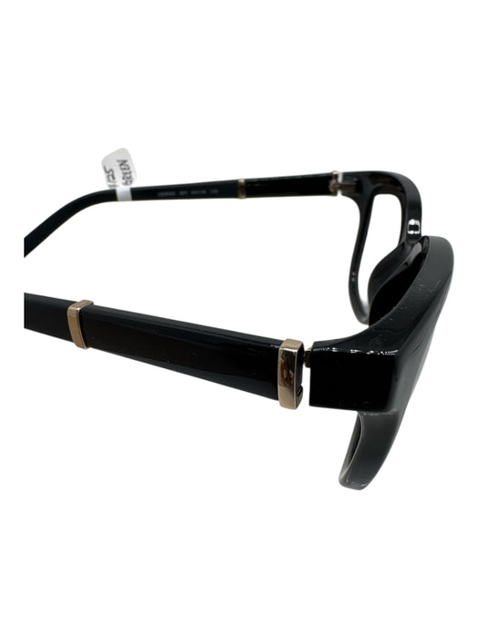 Chloe Black & Gold Acetate Round Frames Gradient Sunglasses Black & Gold