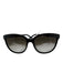 Chloe Black & Gold Acetate Round Frames Gradient Sunglasses Black & Gold