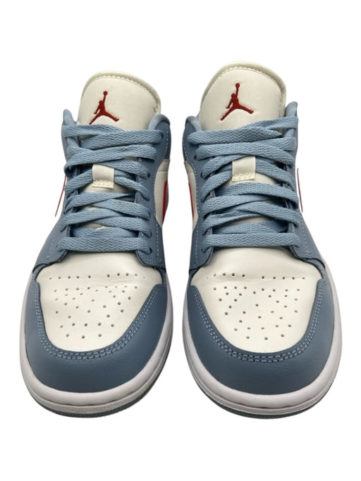 Jordan Shoe Size 8.5 Blue, White, Red Leather Low Top Lace Up Sneakers Blue, White, Red / 8.5