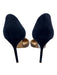 Manolo Blahnik Shoe Size 38 Navy & Beige Suede Pointed Toe Color Block Pumps Navy & Beige / 38