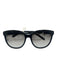 Chloe Black & Gold Acetate Round Frames Gradient Sunglasses Black & Gold