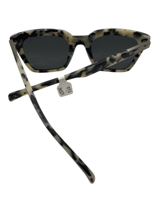 Balmain Gray, white & black Acetate Square Frame Tortoise Shell Sunglasses Gray, white & black