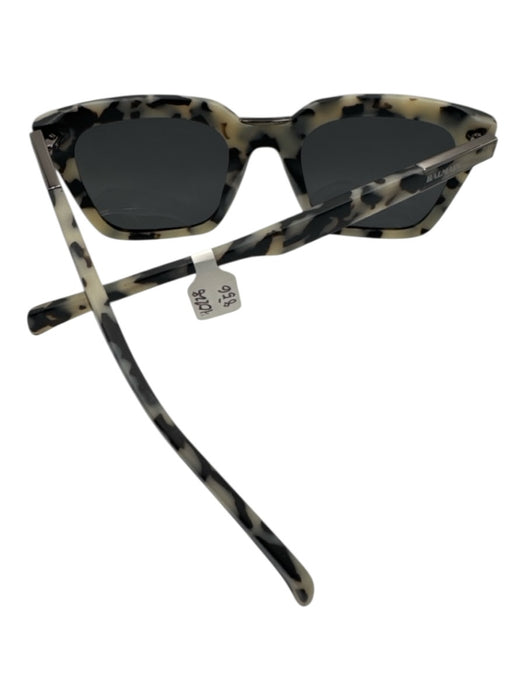 Balmain Gray, white & black Acetate Square Frame Tortoise Shell Sunglasses Gray, white & black