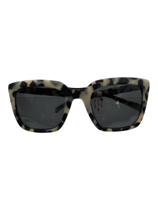 Balmain Gray, white & black Acetate Square Frame Tortoise Shell Sunglasses Gray, white & black