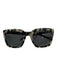 Balmain Gray, white & black Acetate Square Frame Tortoise Shell Sunglasses Gray, white & black