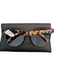 Valentino Black & Brown Acetate Round Frames Tortoise Shell Detail Sunglasses Black & Brown