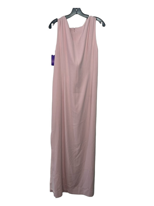 Escada Size 44 Rose Pink Triacetate Crepe Sleeveless Asymetrical Maxi Dress Rose Pink / 44