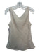 Lafayette 148 Size XL Beige Linen Sleeveless Mesh Overlay Tank Top Beige / XL