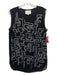 3.1 Phillip Lim Size 4 Black & Silver Polyester Sequin Overlay Round Neck Top Black & Silver / 4