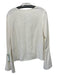 Jonathan Simkhai Size 6 White Acetate & Viscose Long Sleeve V Neck Top White / 6