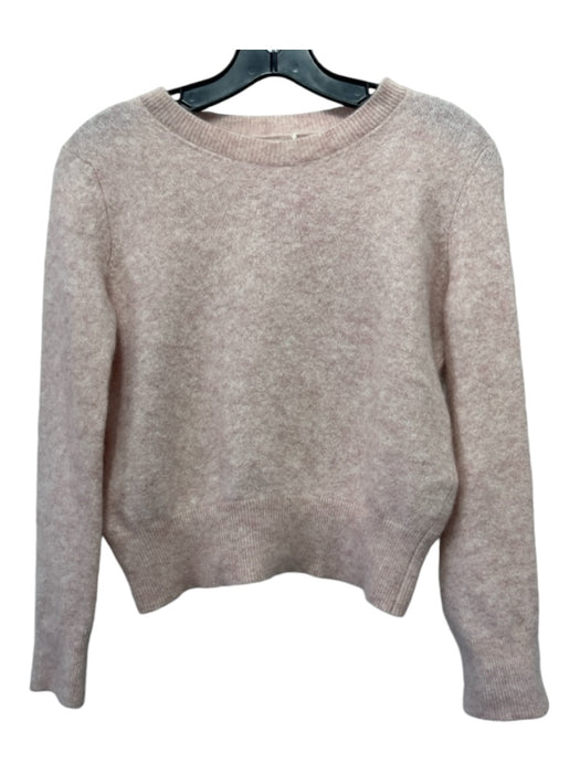 The Row Size S Pale Pink Cashmere & Silk Crew Neck Heathered Long Sleeve Sweater Pale Pink / S