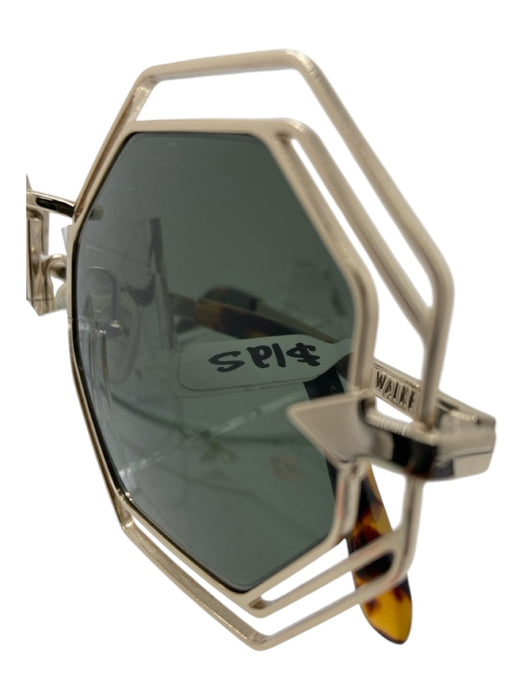 Karen Walker Gold & Black Metal Hexagon Sunglasses Gold & Black