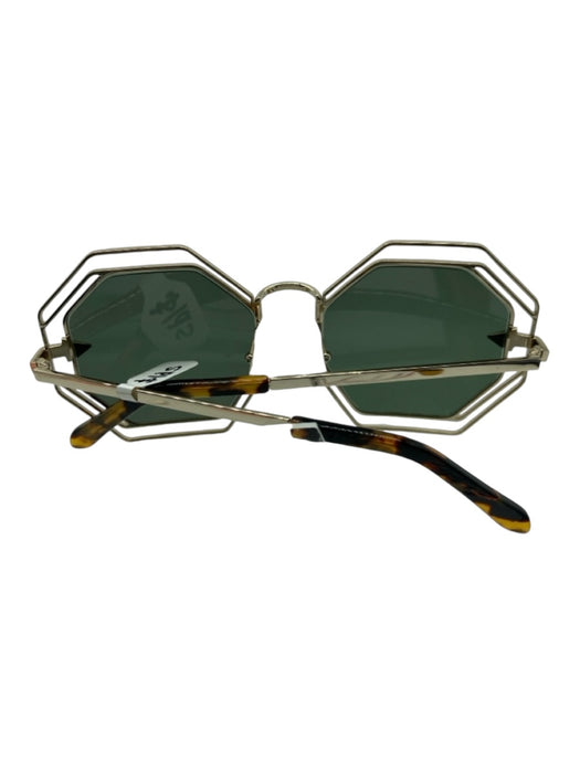 Karen Walker Gold & Black Metal Hexagon Sunglasses Gold & Black