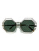 Karen Walker Gold & Black Metal Hexagon Sunglasses Gold & Black