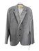 Big Flower Grey Solid Buttons Men's Blazer 40R