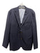 Big Flower Navy Solid Buttons Men's Blazer 40R