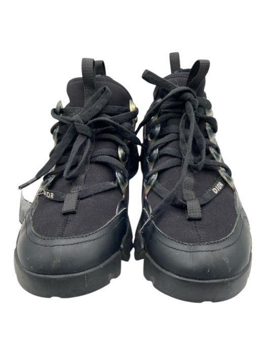 Christian Dior Shoe Size 40 Black Neoprene Rubber Sole Low Top Laces Sneakers Black / 40