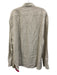 Big Flower Size XXL Tan & White Linen Striped Button Up Men's Long Sleeve Shirt Tan & White / XXL