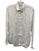 Vincenzo de Lauziers Size M White Linen Solid Button Up Men's Long Sleeve Shirt White / M