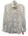 Vincenzo de Lauziers Size S White Linen Solid Button Up Men's Long Sleeve Shirt White / S