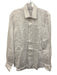 Vincenzo de Lauziers Size M White Linen Solid Button Up Men's Long Sleeve Shirt White / M