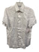 Vincenzo de Lauziers Size S White Linen Solid Button Up Men's Short Sleeve White / S