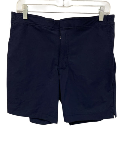 Big Flower Size Est M Navy Synthetic Solid Athleisure Men's Shorts Navy / Est M