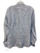 Big Flower Size Est L Blue & White Linen Striped Button Up Long Sleeve Shirt Blue & White / Est L