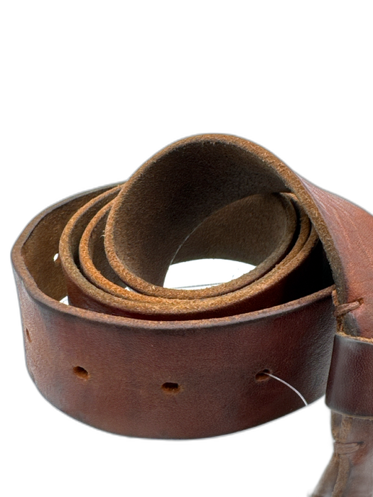 No Brand AS IS Brown Leather Solid Men's Belt Brown