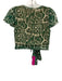 Karavan Size S/M,M/L Mixed Greens Polyester Botanical Metallic Thread Skirt Set Mixed Greens / S/M,M/L