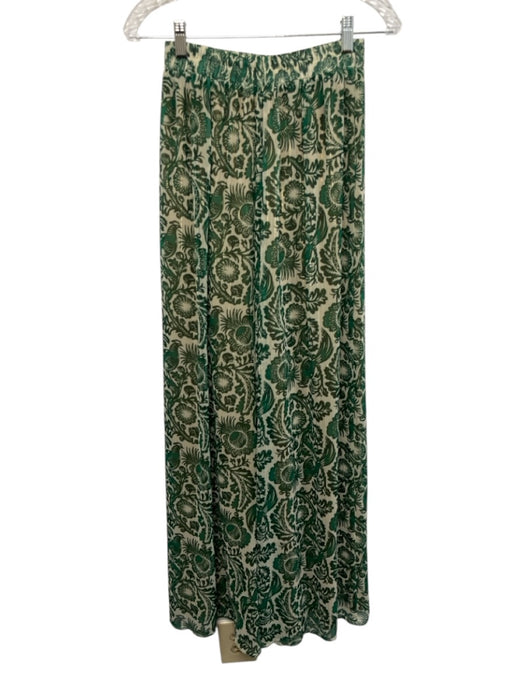 Karavan Size S/M,M/L Mixed Greens Polyester Botanical Metallic Thread Skirt Set Mixed Greens / S/M,M/L