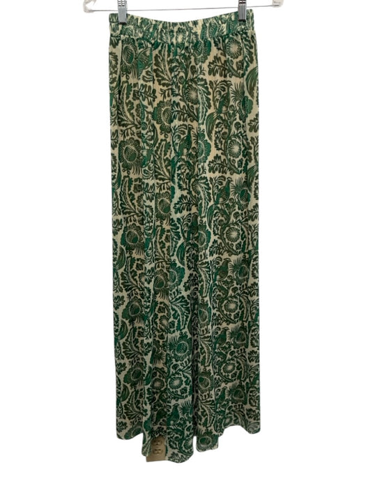 Karavan Size S/M,M/L Mixed Greens Polyester Botanical Metallic Thread Skirt Set Mixed Greens / S/M,M/L
