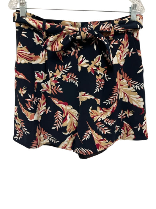 Joie Size 8/M Navy Blue, Beige & Red Viscose Botanical Short Sleeve Short Set Navy Blue, Beige & Red / 8/M