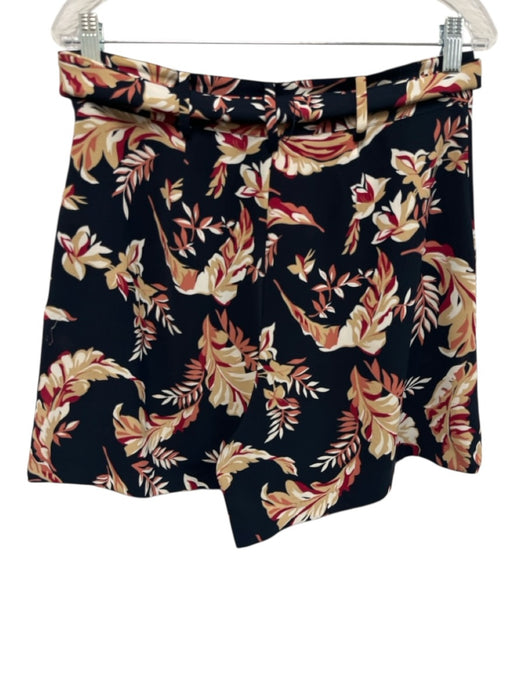Joie Size 8/M Navy Blue, Beige & Red Viscose Botanical Short Sleeve Short Set Navy Blue, Beige & Red / 8/M