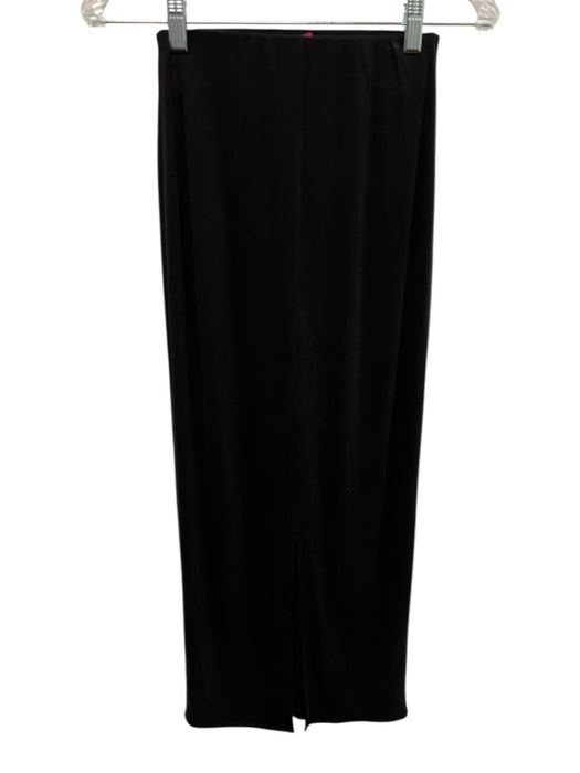Michael Costello x Revolve Size XS Black Modal Blend Ribbed Back Slit Skirt Set Black / XS