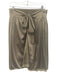 Rozae Nichols Size L Olive Taupe Gray Silk Blend Cap Sleeve Tie Side Skirt Set Olive Taupe Gray / L