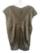 Rozae Nichols Size L Olive Taupe Gray Silk Blend Cap Sleeve Tie Side Skirt Set Olive Taupe Gray / L