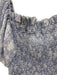 Caroline Constas Size XS Periwinkle Purple & White Polyester Floral Shirred Top Periwinkle Purple & White / XS