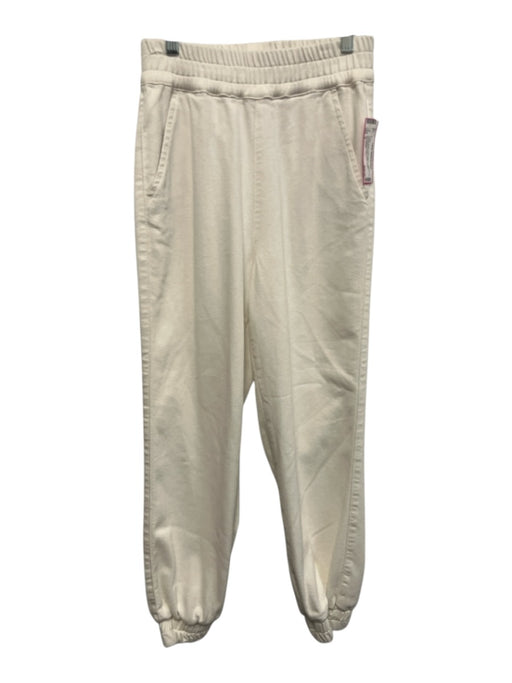 ALLSAINTS Size 2 Cream White Cotton Blend Elastic Waistband Denim Pants Cream White / 2