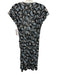 Veronica Beard Size 0 Black, Blue & White Silk Floral Ruffle Cap Sleeve Dress Black, Blue & White / 0