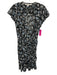 Veronica Beard Size 0 Black, Blue & White Silk Floral Ruffle Cap Sleeve Dress Black, Blue & White / 0