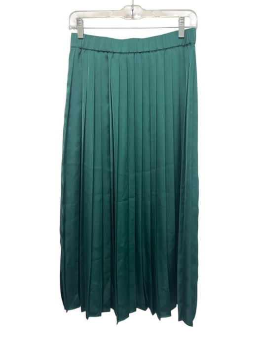 Alden Adair Size S Emerald Green Polyester Elastic Back Pleated Side Zip Skirt Emerald Green / S