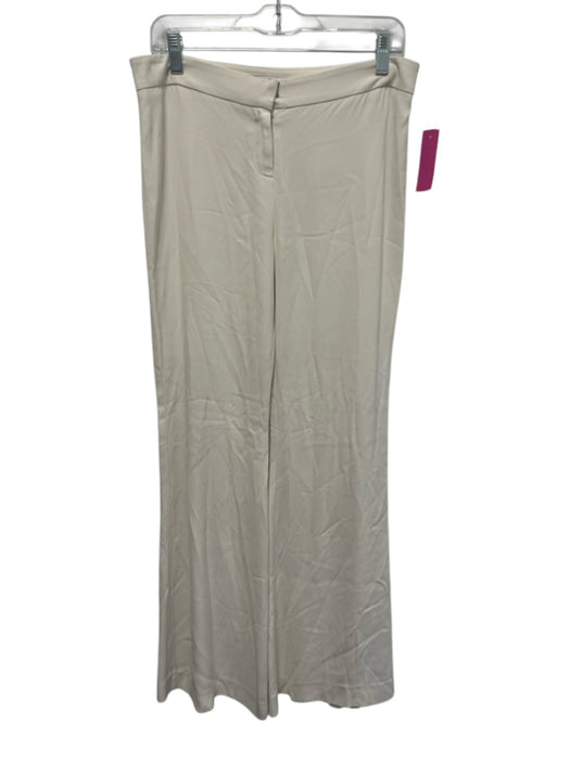 Alexis Size M Cream White No Fabric Tag Trouser Hook & Zip Fly Flare Pants Cream White / M