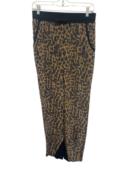 Sea New York Size 8 Black & Brown Silk Elastic & Drawstring Waist Slim Pants Black & Brown / 8