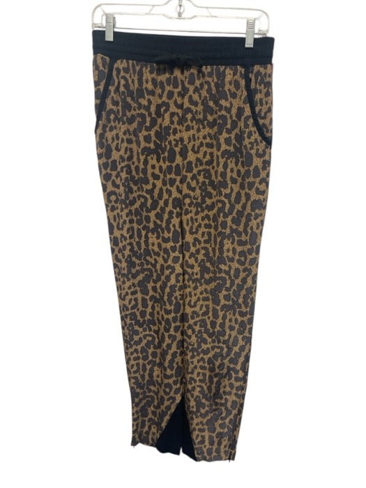 Sea New York Size 8 Black & Brown Silk Elastic & Drawstring Waist Slim Pants Black & Brown / 8