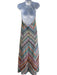 Size Est M White & Multi No Fabric Tag Rope Detail Criss Cross Back Dress White & Multi / Est M