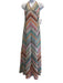 Size Est M White & Multi No Fabric Tag Rope Detail Criss Cross Back Dress White & Multi / Est M