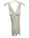 WISKII Size M White Nylon Blend Criss Cross Back Scalloped Edge Athleisure Dress White / M