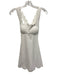 WISKII Size M White Nylon Blend Criss Cross Back Scalloped Edge Athleisure Dress White / M